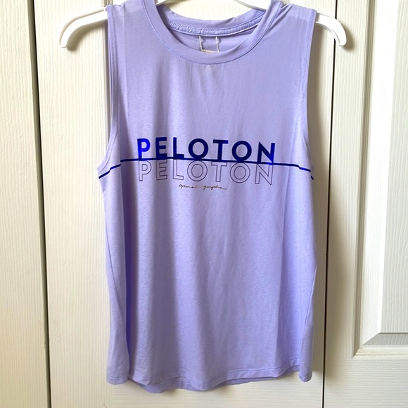 NWOT Peloton x spiritual gangsta Muscle Tank Size Medium Soft Lavender - Picture 1 of 5
